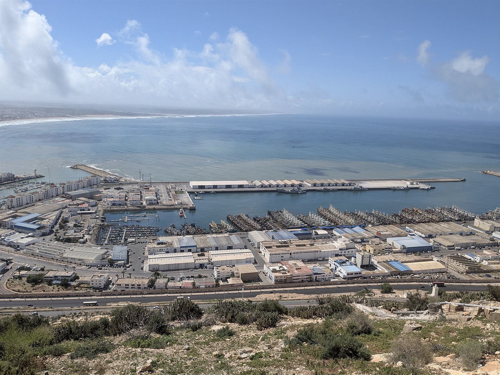 Le port d'Agadir vu de l'Agadir Oufella